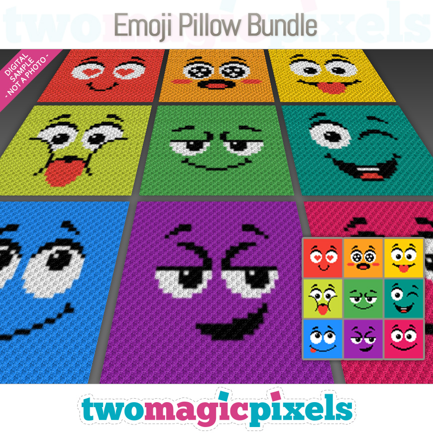 Emoji Pillow Bundle by Two Magic Pixels