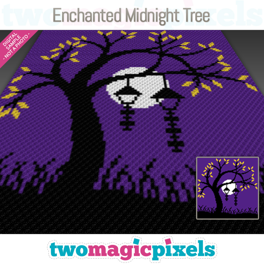 Enchanted Midnight Tree by Two Magic Pixels