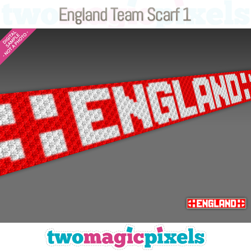 England Team Scarf 1 by Two Magic Pixels
