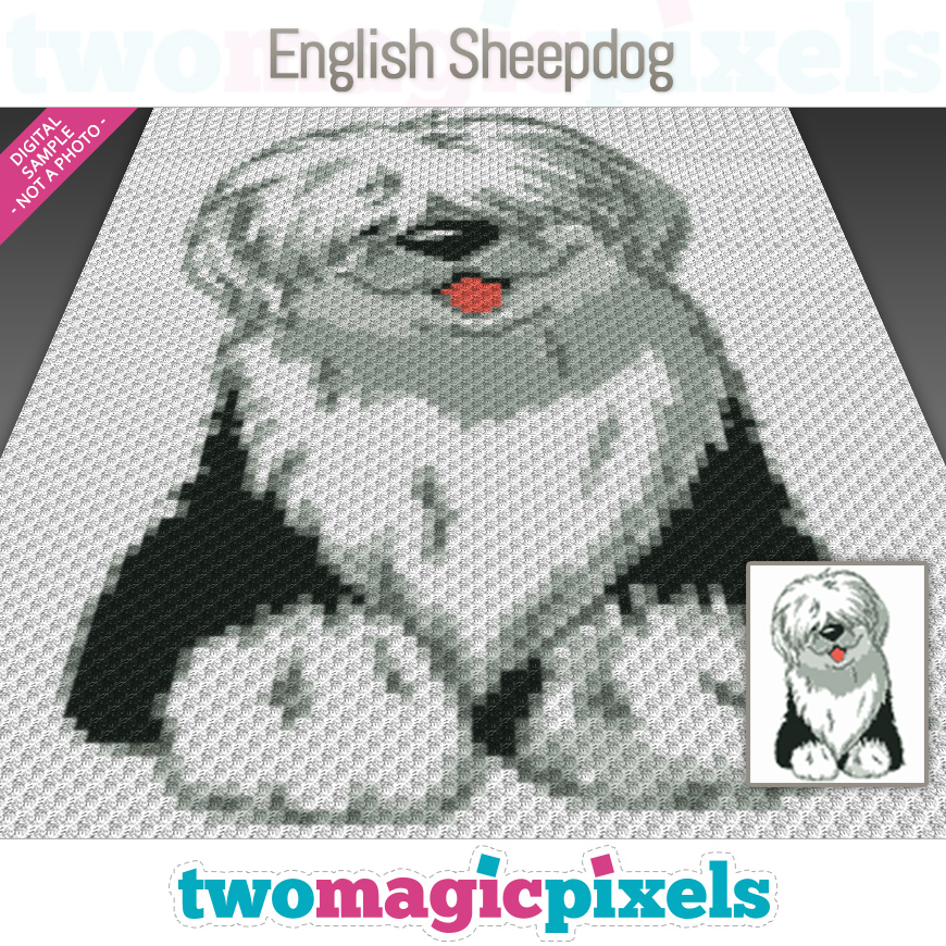 English Sheepdog by Two Magic Pixels