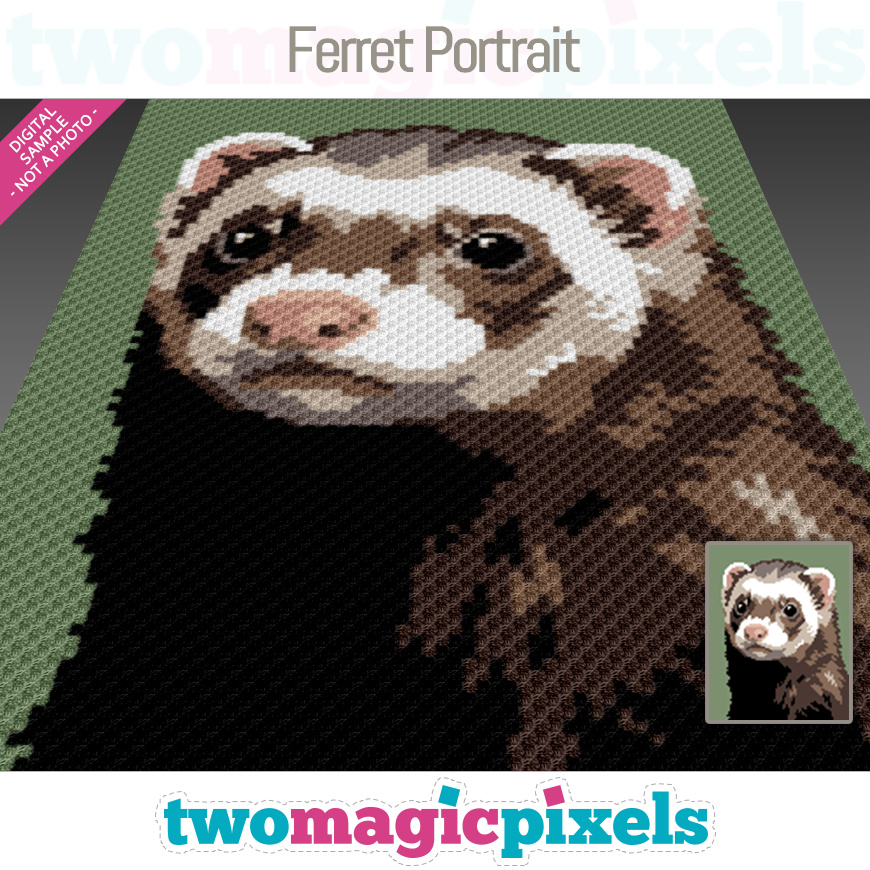 Ferret Portrait by Two Magic Pixels