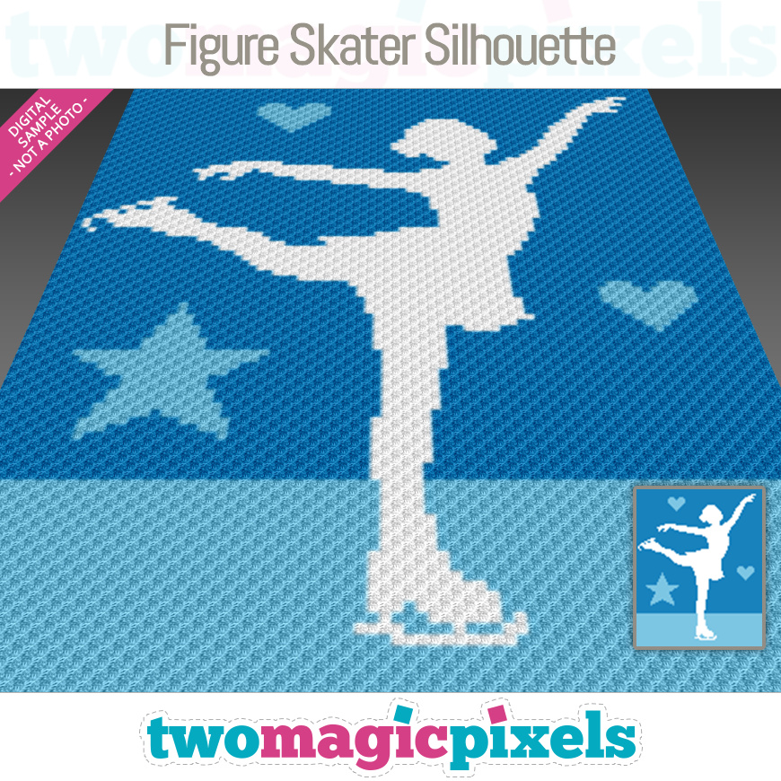 Figure Skater Silhouette by Two Magic Pixels
