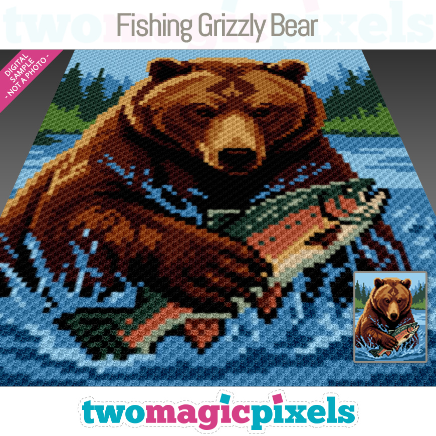 Fishing Grizzly Bear by Two Magic Pixels