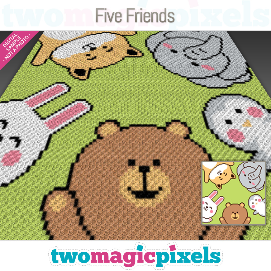 Five Friends by Two Magic Pixels