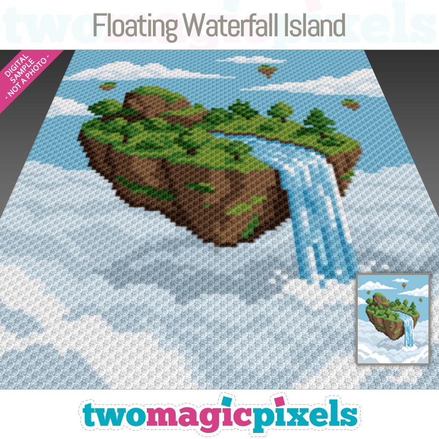 Floating Waterfall Island by Two Magic Pixels