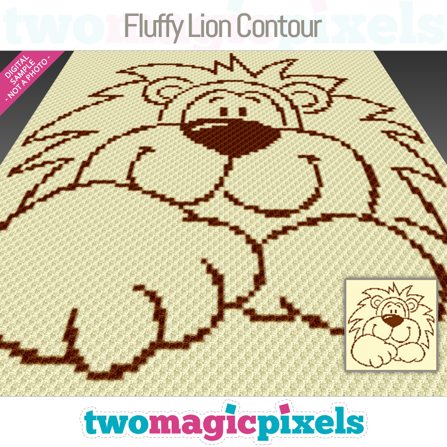 Fluffy Lion Contour by Two Magic Pixels