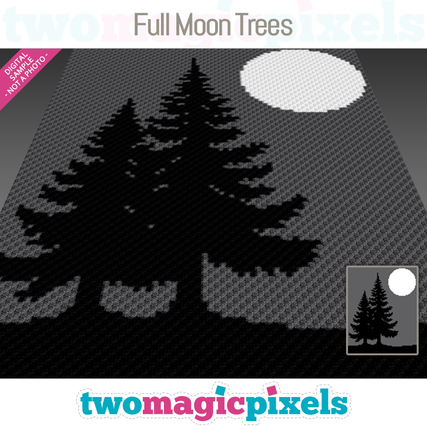 Full Moon Trees by Two Magic Pixels