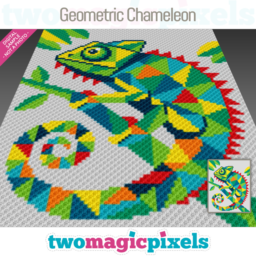 Geometric Chameleon by Two Magic Pixels