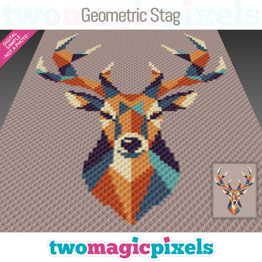 Geometric Stag by Two Magic Pixels