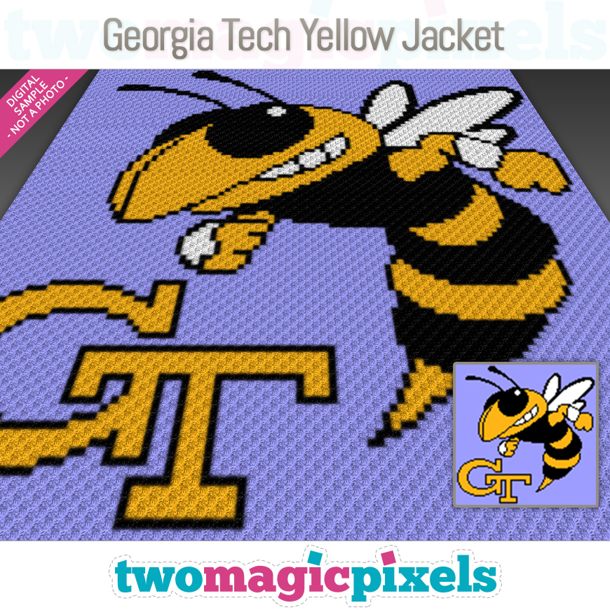 Georgia Tech Yellow Jacket by Two Magic Pixels