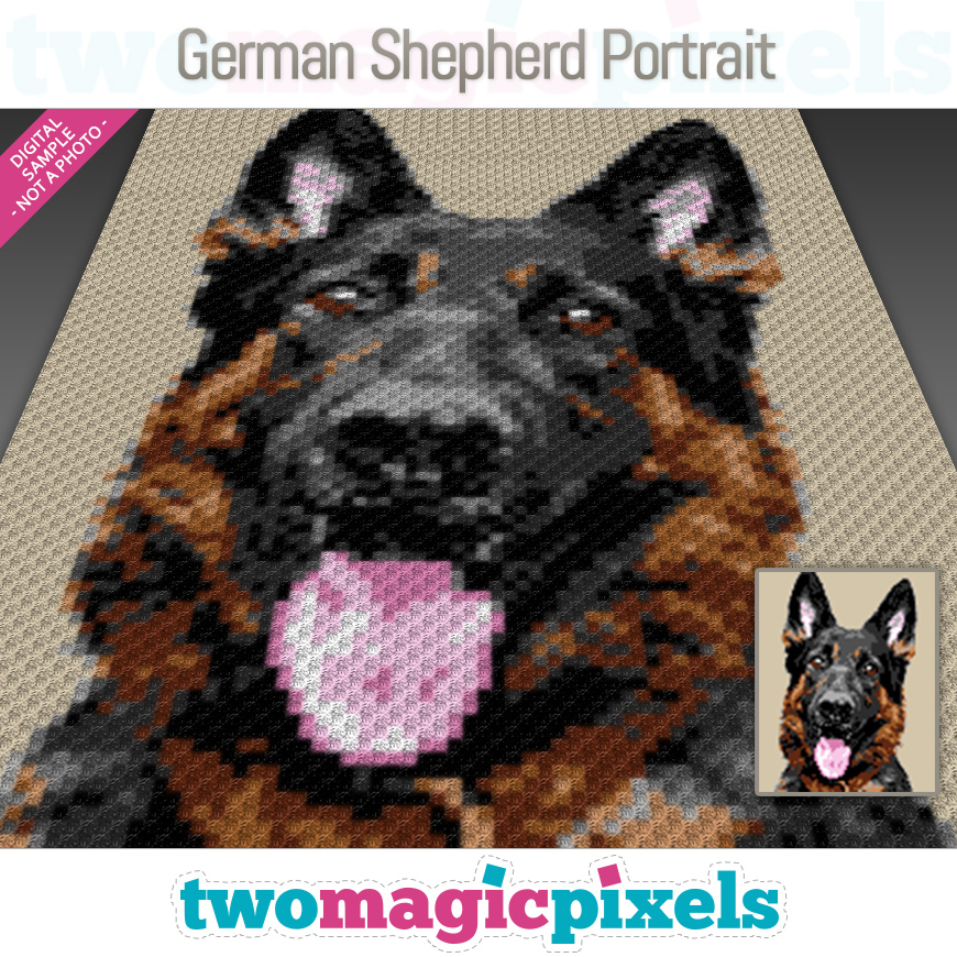 German Shepherd Portrait by Two Magic Pixels