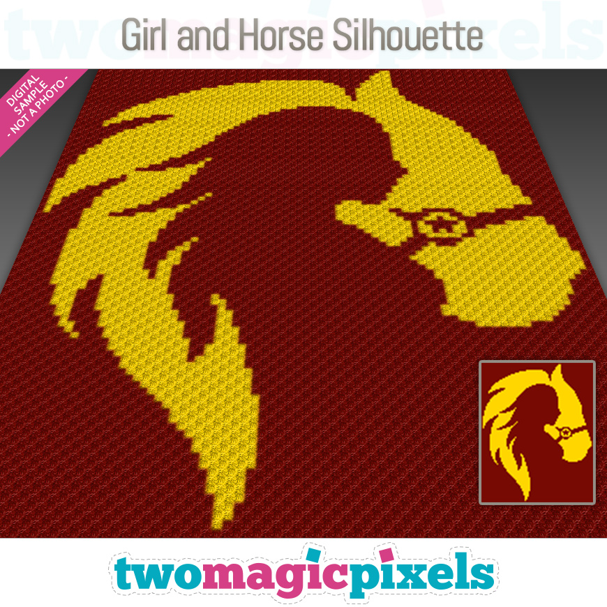 Girl and Horse Silhouette by Two Magic Pixels