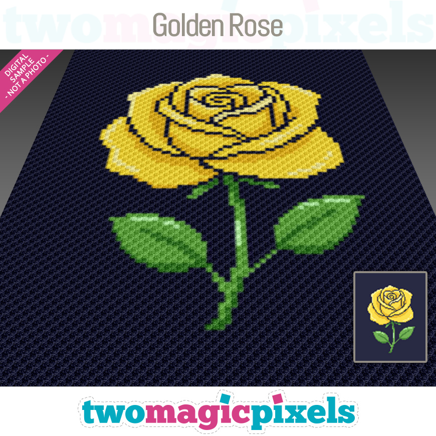 Golden Rose by Two Magic Pixels