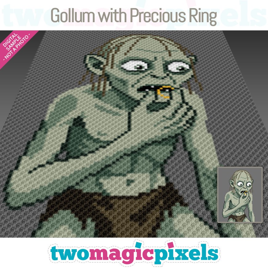 Gollum with Precious Ring by Two Magic Pixels