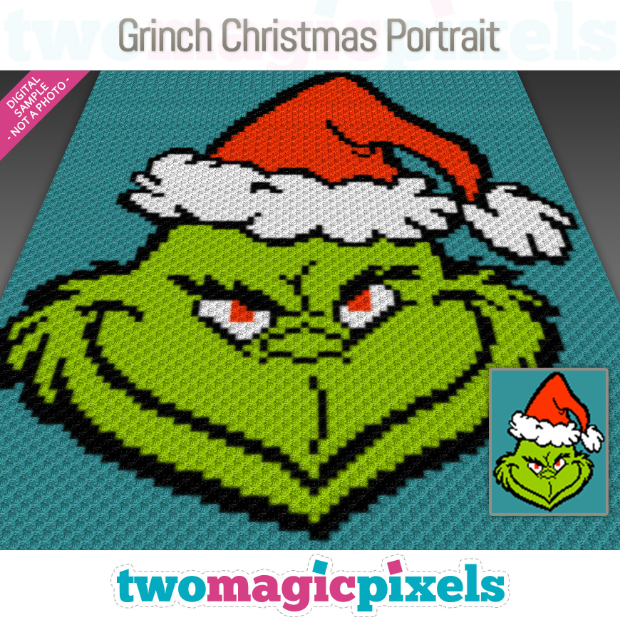 Grinch Christmas Portrait by Two Magic Pixels