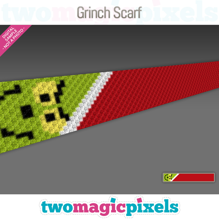Grinch Scarf by Two Magic Pixels
