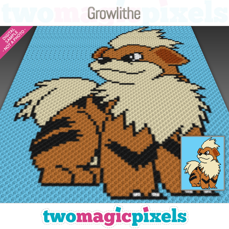 Growlithe by Two Magic Pixels