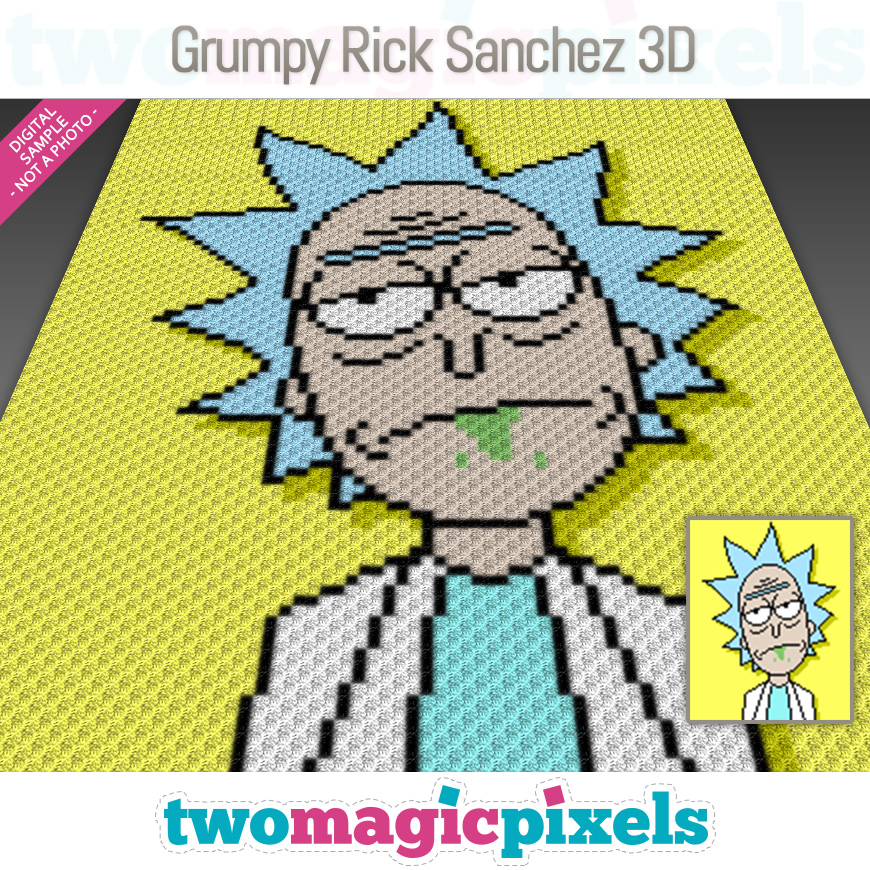 Grumpy Rick Sanchez 3D by Two Magic Pixels