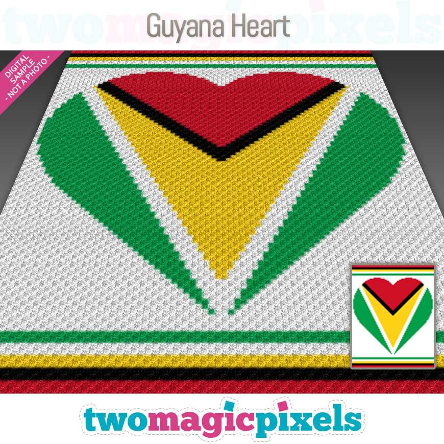 Guyana Heart by Two Magic Pixels