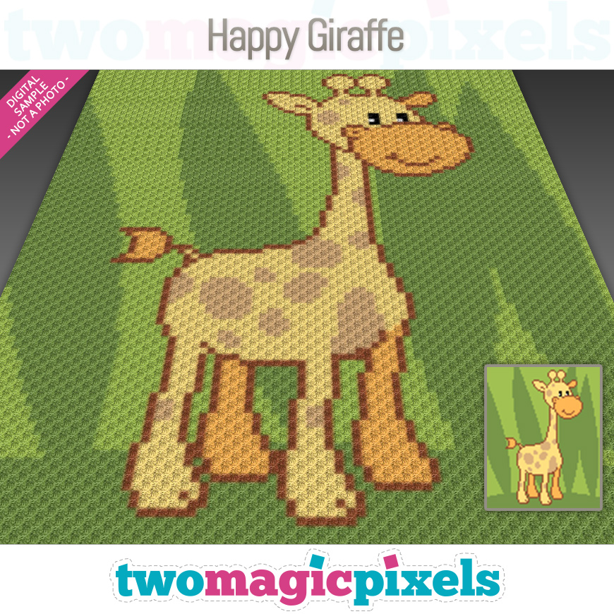 Happy Giraffe by Two Magic Pixels