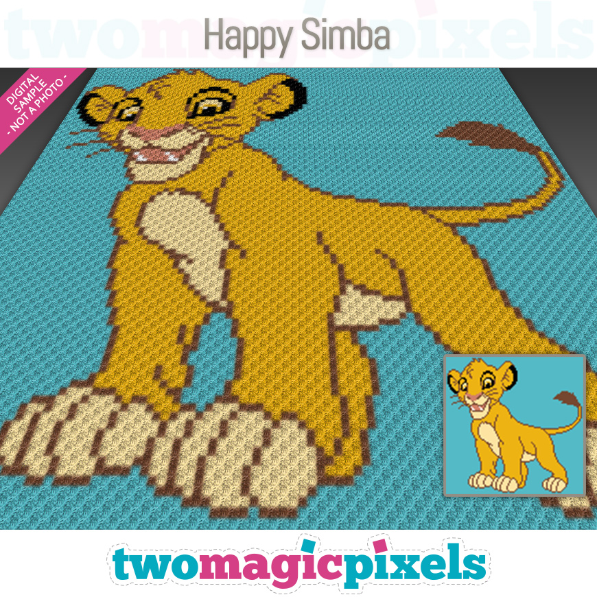 Happy Simba by Two Magic Pixels
