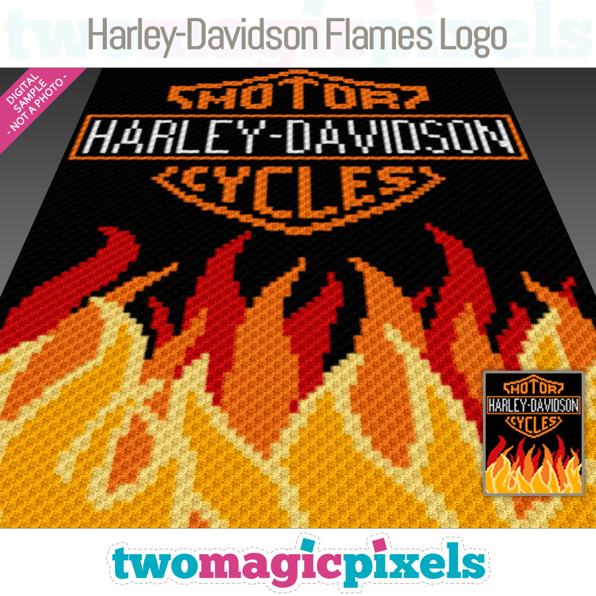 Harley-Davidson Flames Logo by Two Magic Pixels