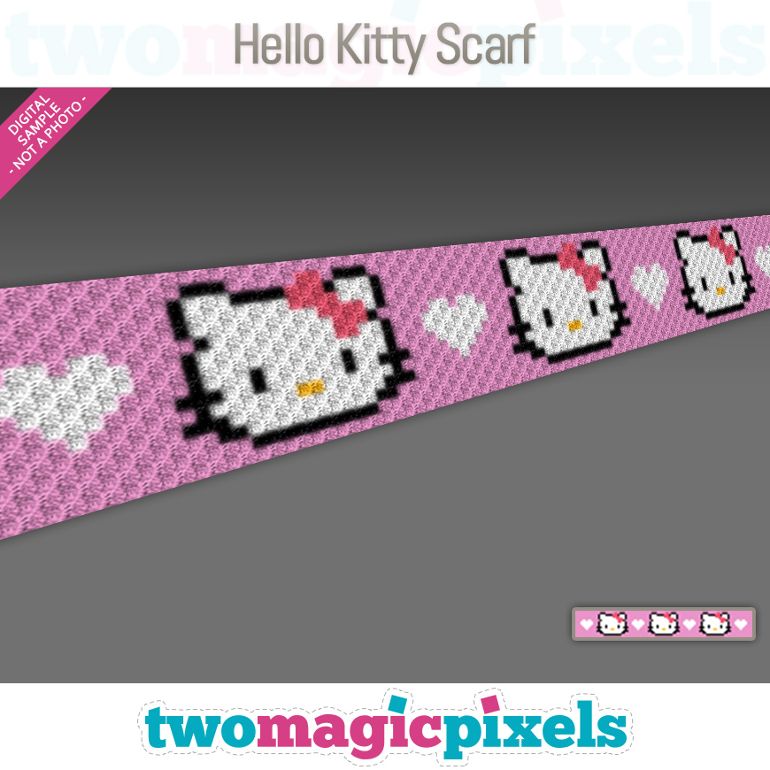 Hello Kitty Scarf by Two Magic Pixels Hello Kitty Scarf by Two Magic Pixels