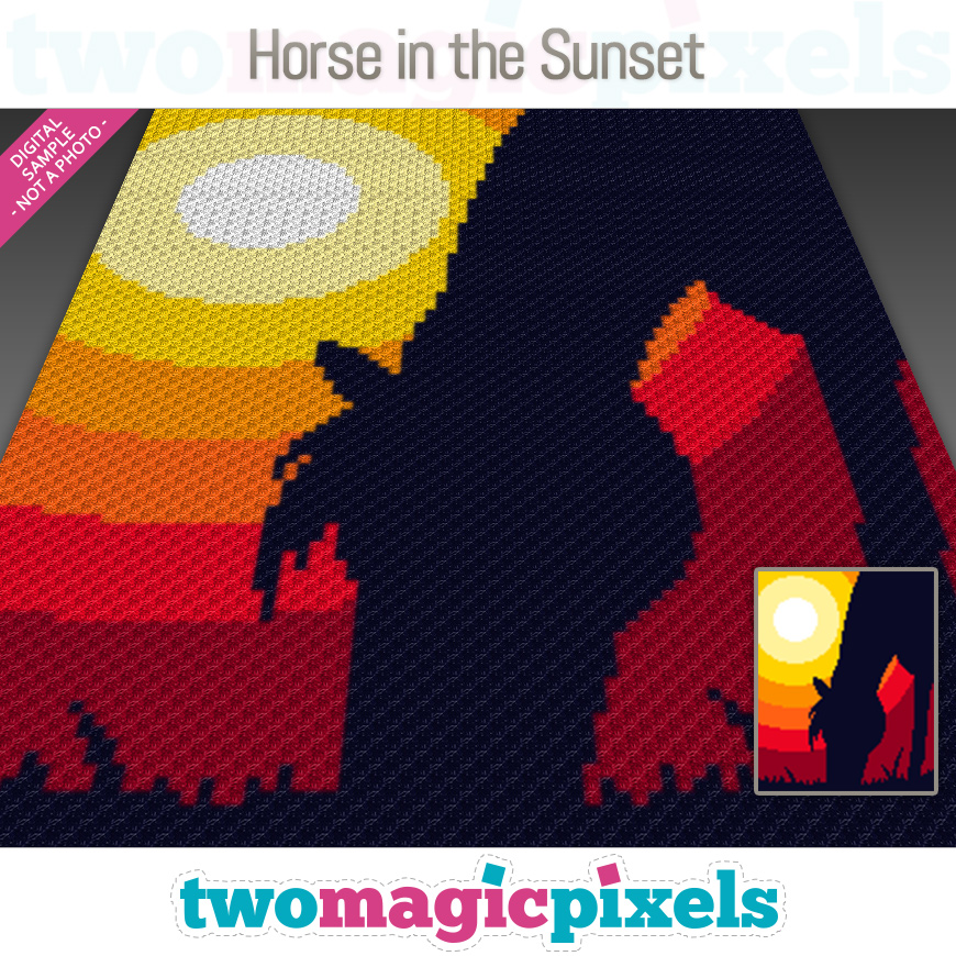 Horse in the Sunset by Two Magic Pixels