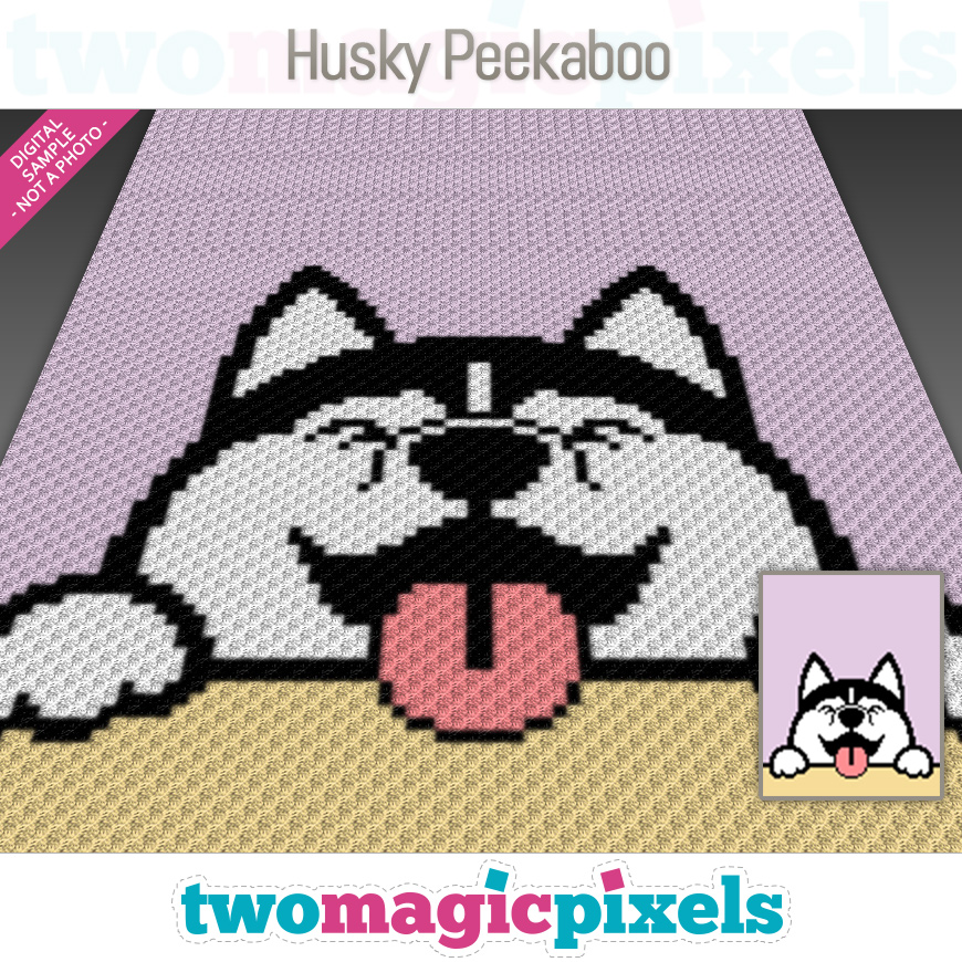 Husky Peekaboo by Two Magic Pixels