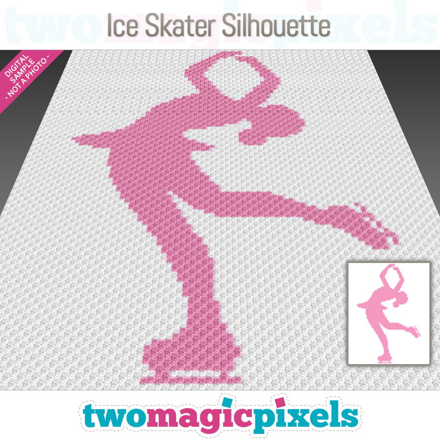 Ice Skater Silhouette by Two Magic Pixels