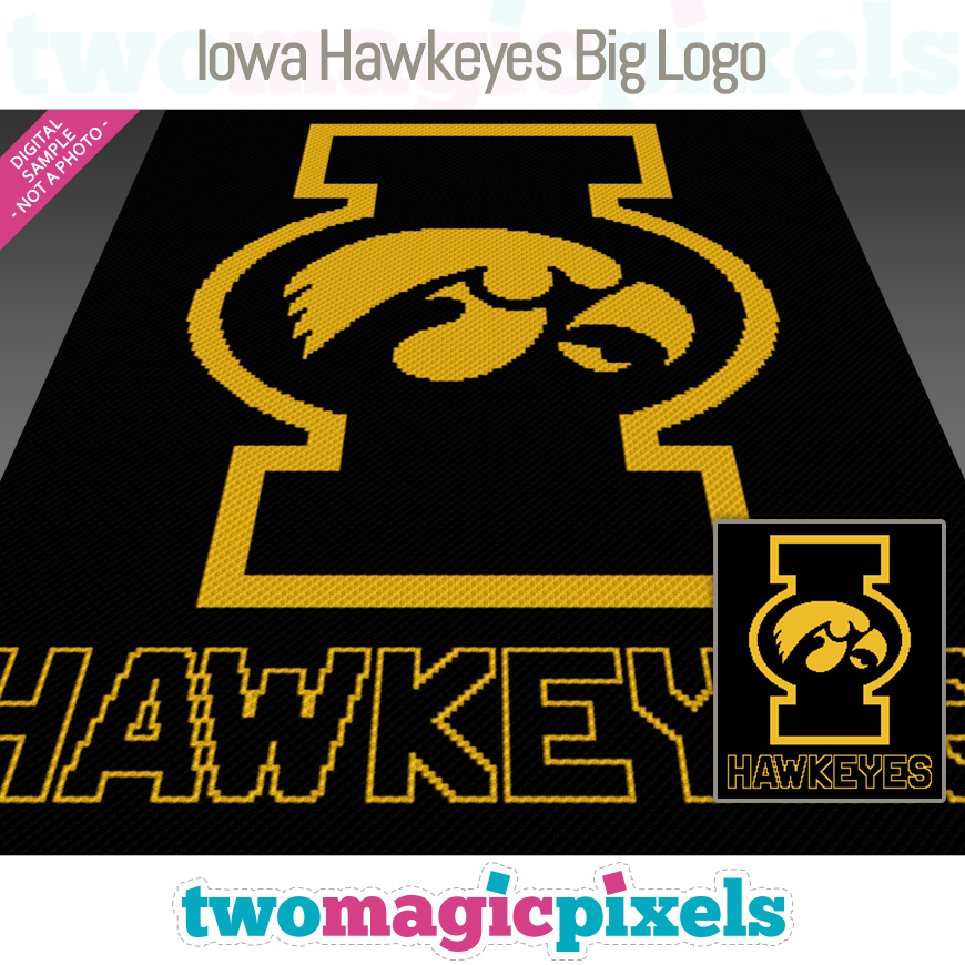 Iowa Hawkeyes Big Logo by Two Magic Pixels