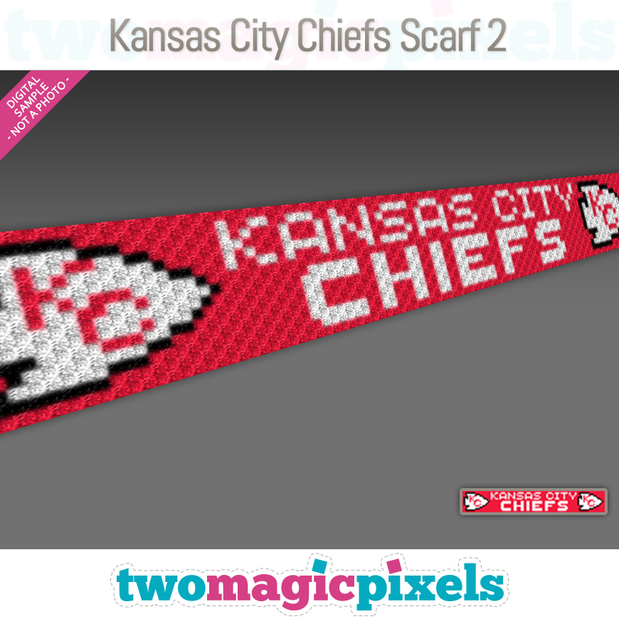 Kansas City Chiefs Scarf 2 by Two Magic Pixels Kansas City Chiefs Scarf 2 by Two Magic Pixels