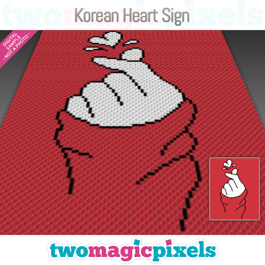 Korean Heart Sign by Two Magic Pixels