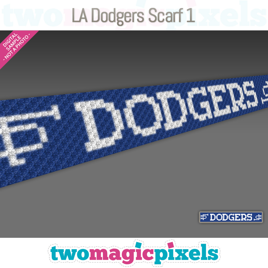 LA Dodgers Scarf 1 by Two Magic Pixels
