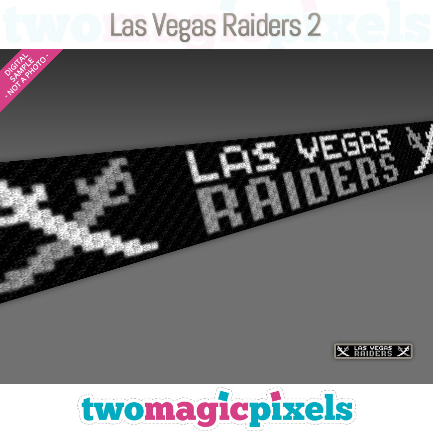Las Vegas Raiders Scarf 2 by Two Magic Pixels