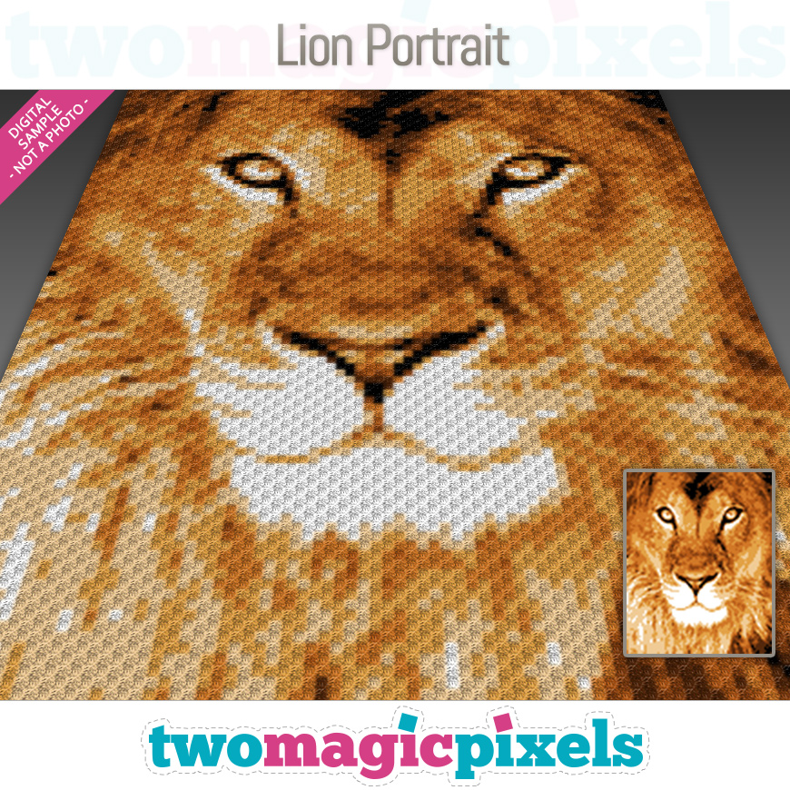 Lion Portrait by Two Magic Pixels