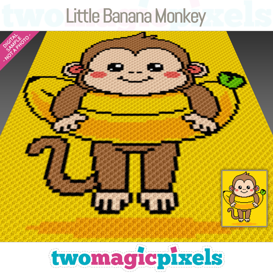 Little Banana Monkey by Two Magic Pixels