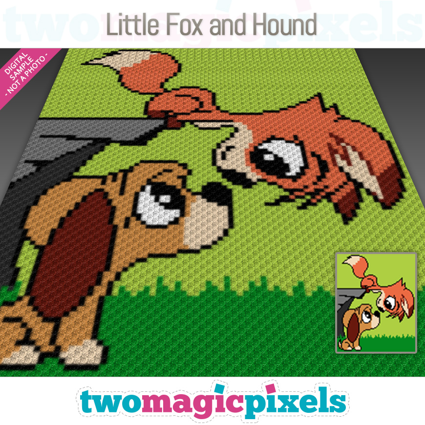 Little Fox and Hound by Two Magic Pixels