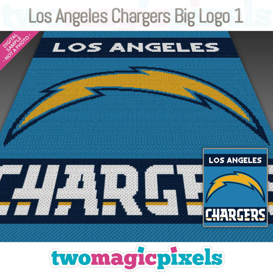 Los Angeles Chargers Big Logo 1 by Two Magic Pixels