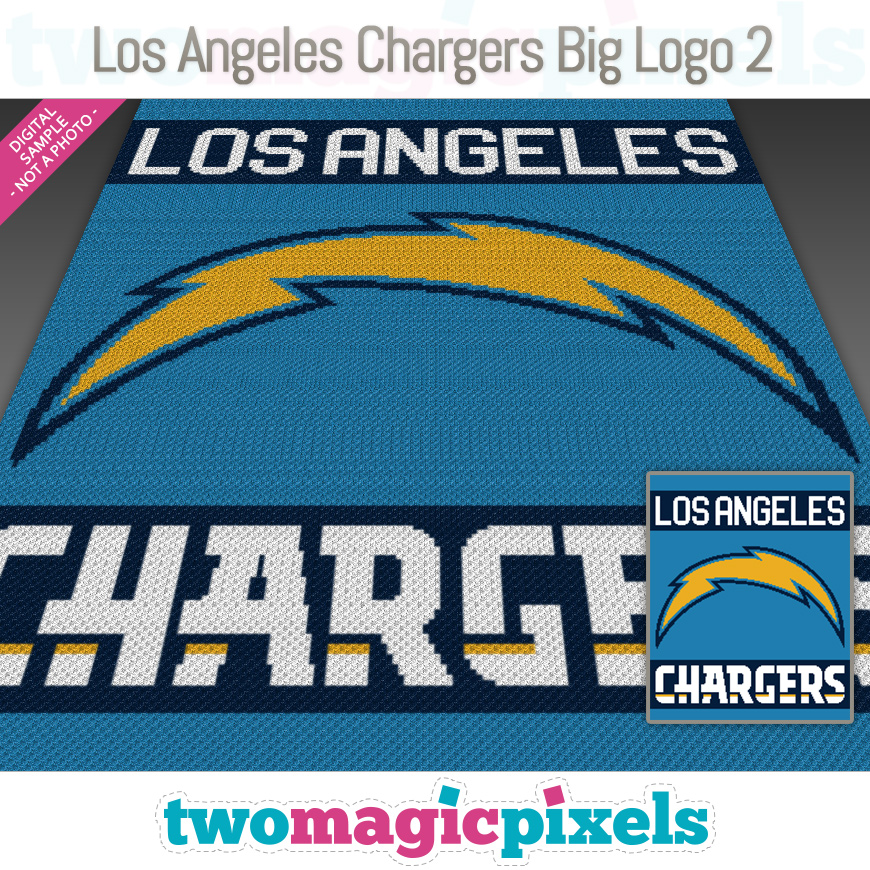 Los Angeles Chargers Big Logo 2 by Two Magic Pixels
