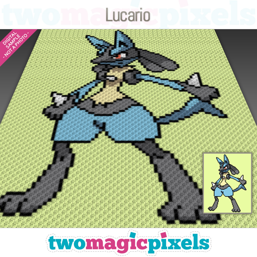 Lucario Pokemon Pixel Art Pattern  Pixel art pokemon, Pixel art pattern,  Pokemon cross stitch