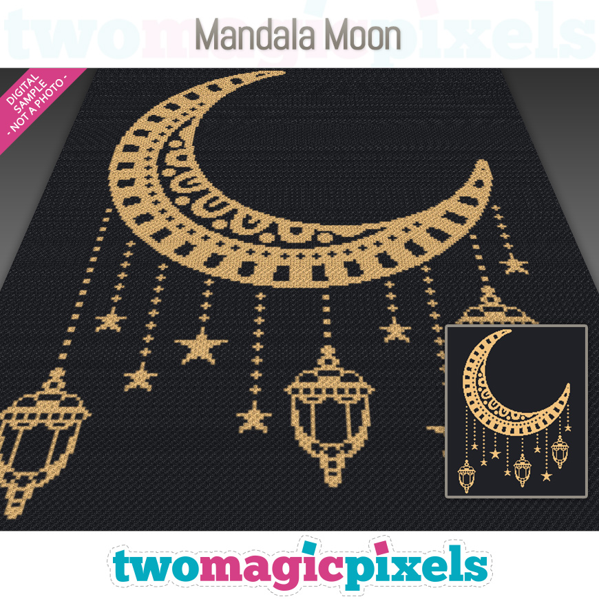 Mandala Moon by Two Magic Pixels