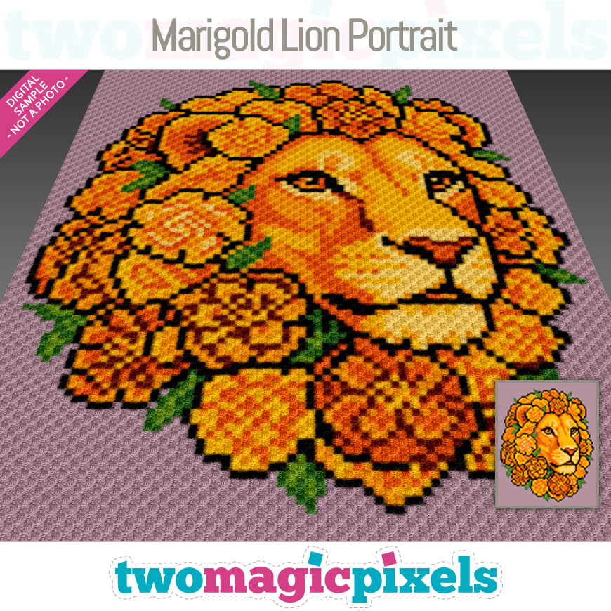 Marigold Lion Portrait by Two Magic Pixels