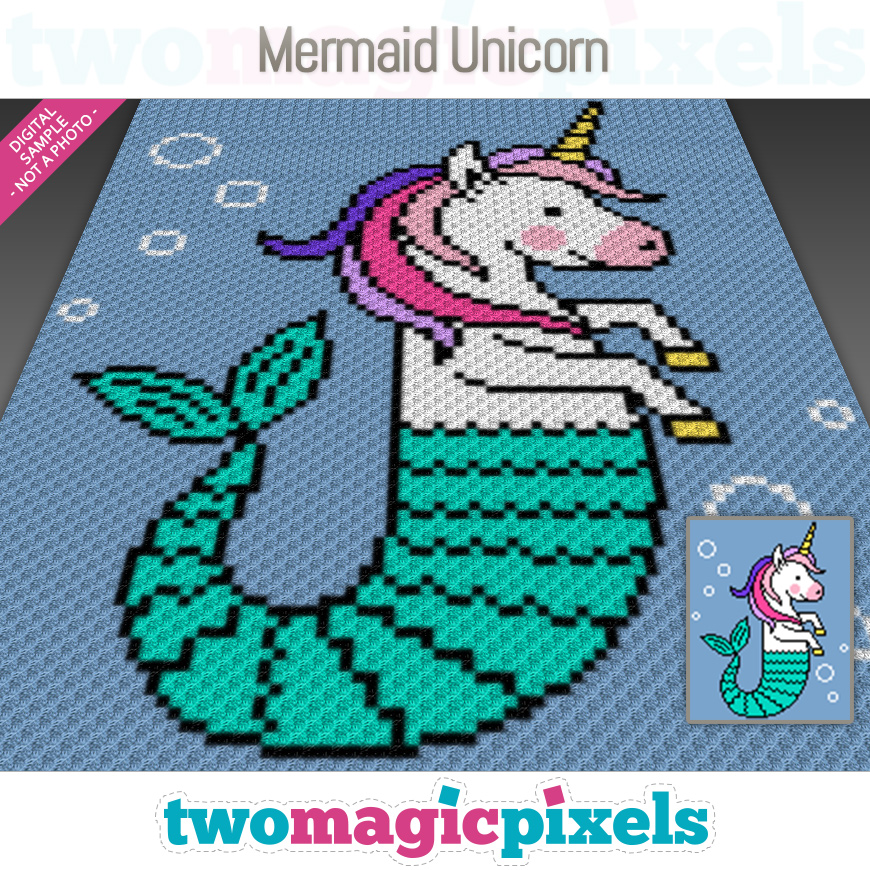 Mermaid Unicorn by Two Magic Pixels