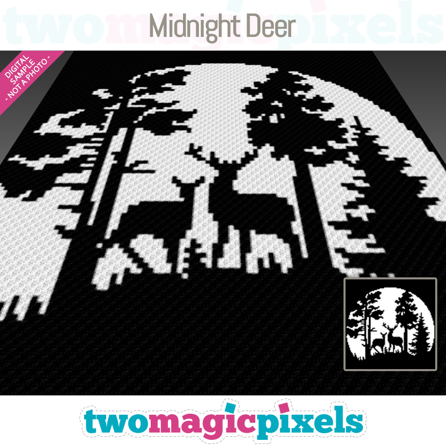 Midnight Deer by Two Magic Pixels Midnight Deer by Two Magic Pixels