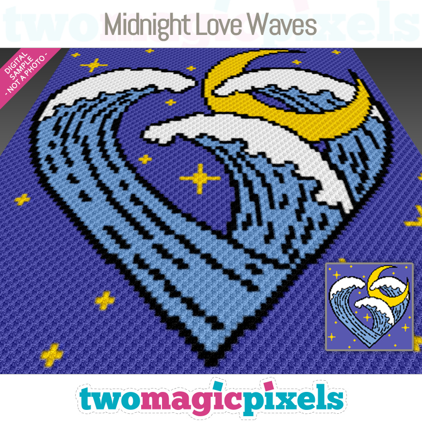 Midnight Love Waves by Two Magic Pixels