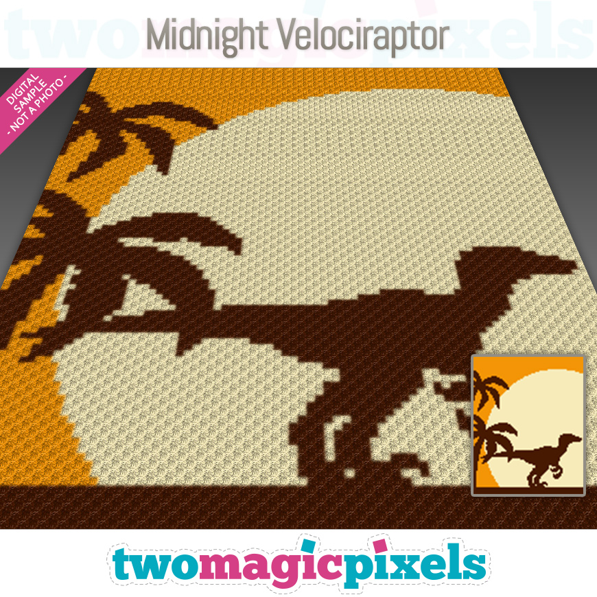 Midnight Velociraptor by Two Magic Pixels