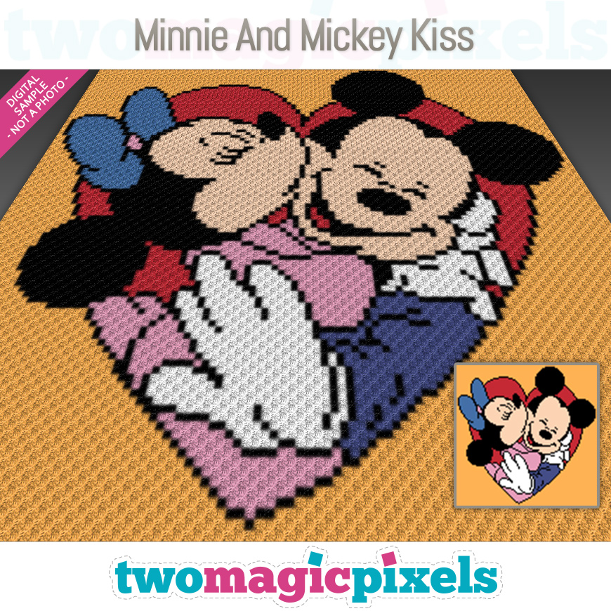 Minnie and Mickey Kiss by Two Magic Pixels