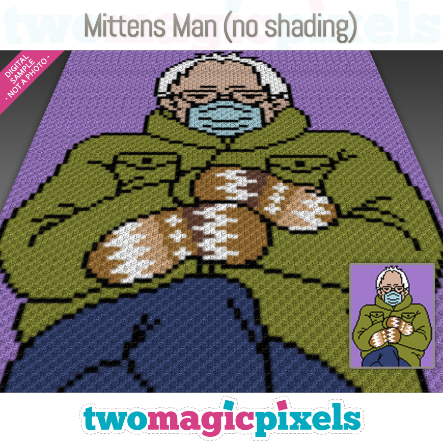 Mittens Man (no shading) by Two Magic Pixels