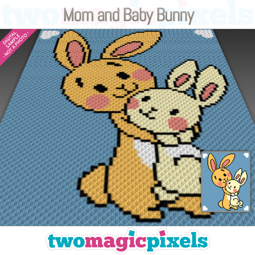 Mom and Baby Bunny by Two Magic Pixels